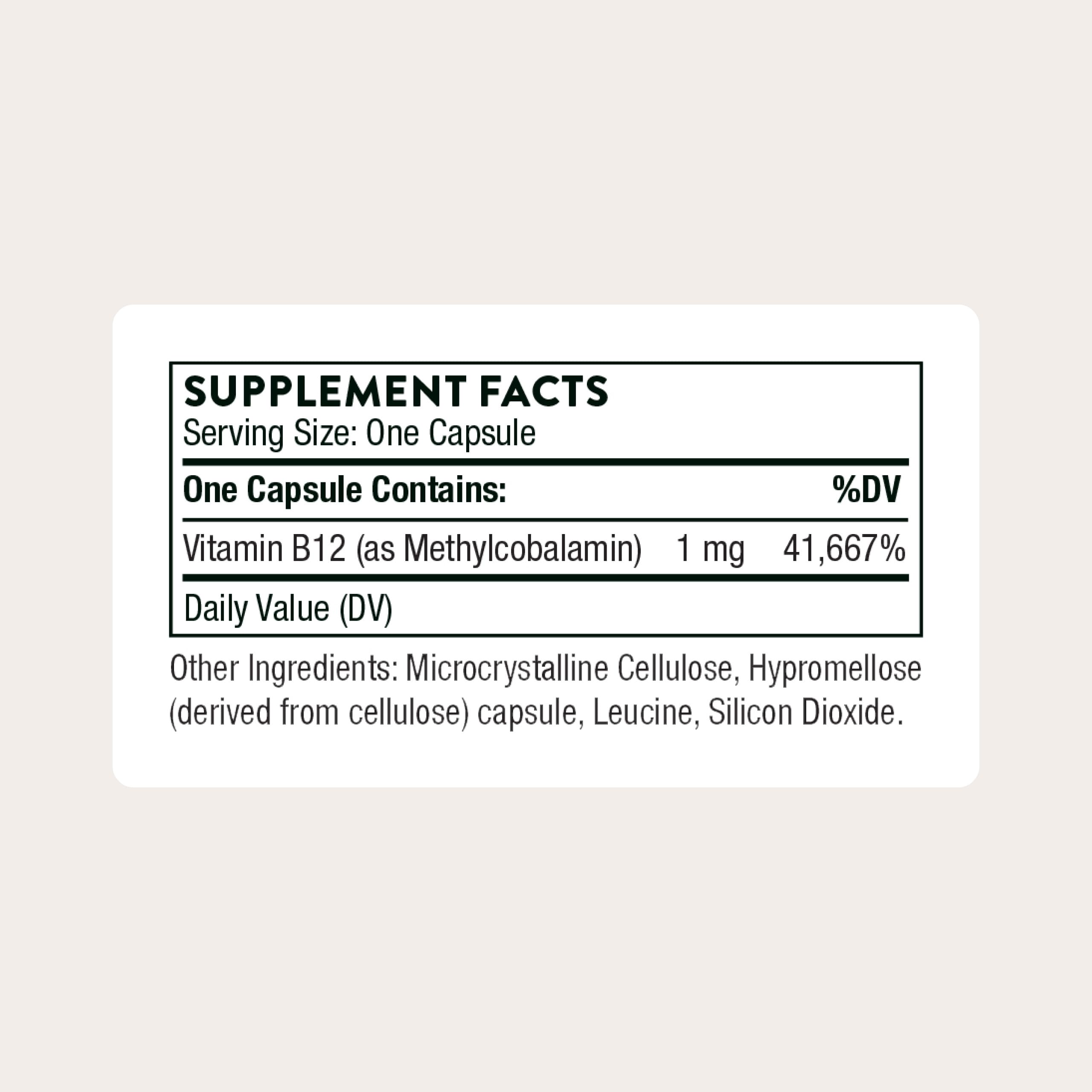 THORNE - Vitamin B12 - as Methylcobalamin - Supports Heart & Nerve Health, Blood Cell Function, Healthy Sleep & Methylation* - Gluten, Dairy & Soy-Free - 60 Servings THORNE buy supplements canada
