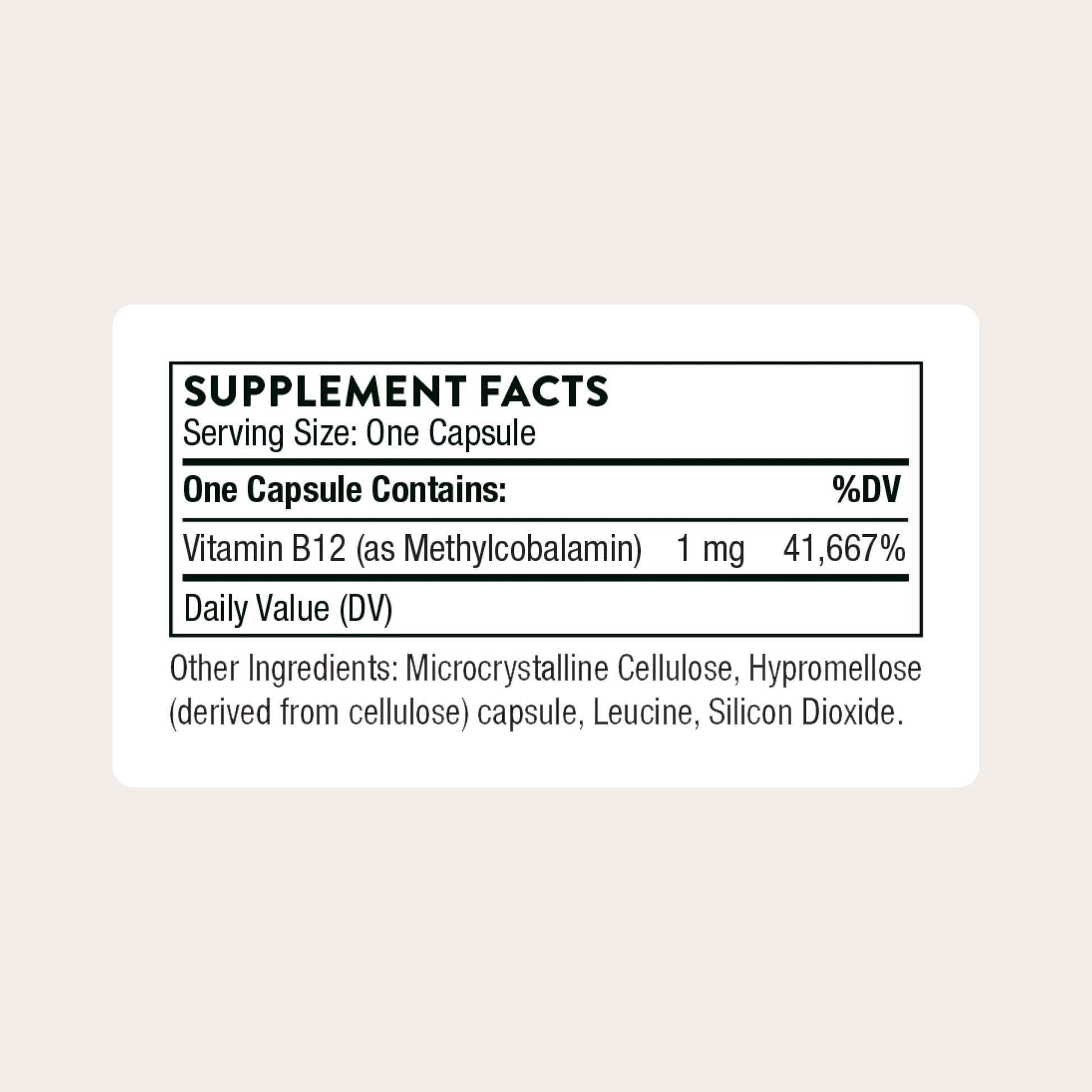 THORNE - Vitamin B12 - as Methylcobalamin - Supports Heart & Nerve Health, Blood Cell Function, Restful Sleep & Methylation* - Third-Party Certified THORNE buy supplements canada