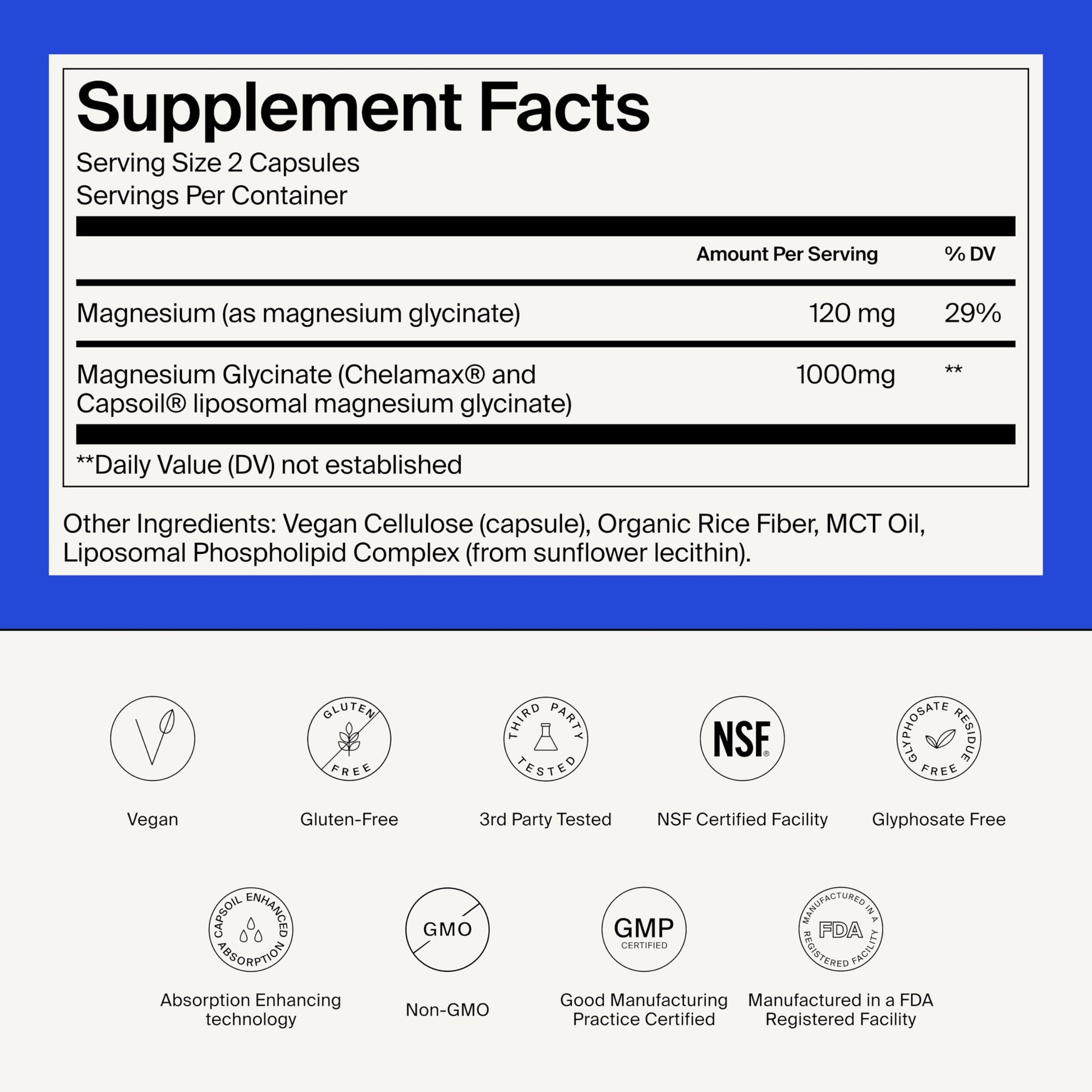 Magnesium Glycinate 1000mg - Liposomal Magnesium Bisglycinate for Max Absorption - Extra Strength to Support Body and Mind, Non-Laxative, Vegan, Gluten-Free - 120 Capsules The Absorption Company buy supplements canada