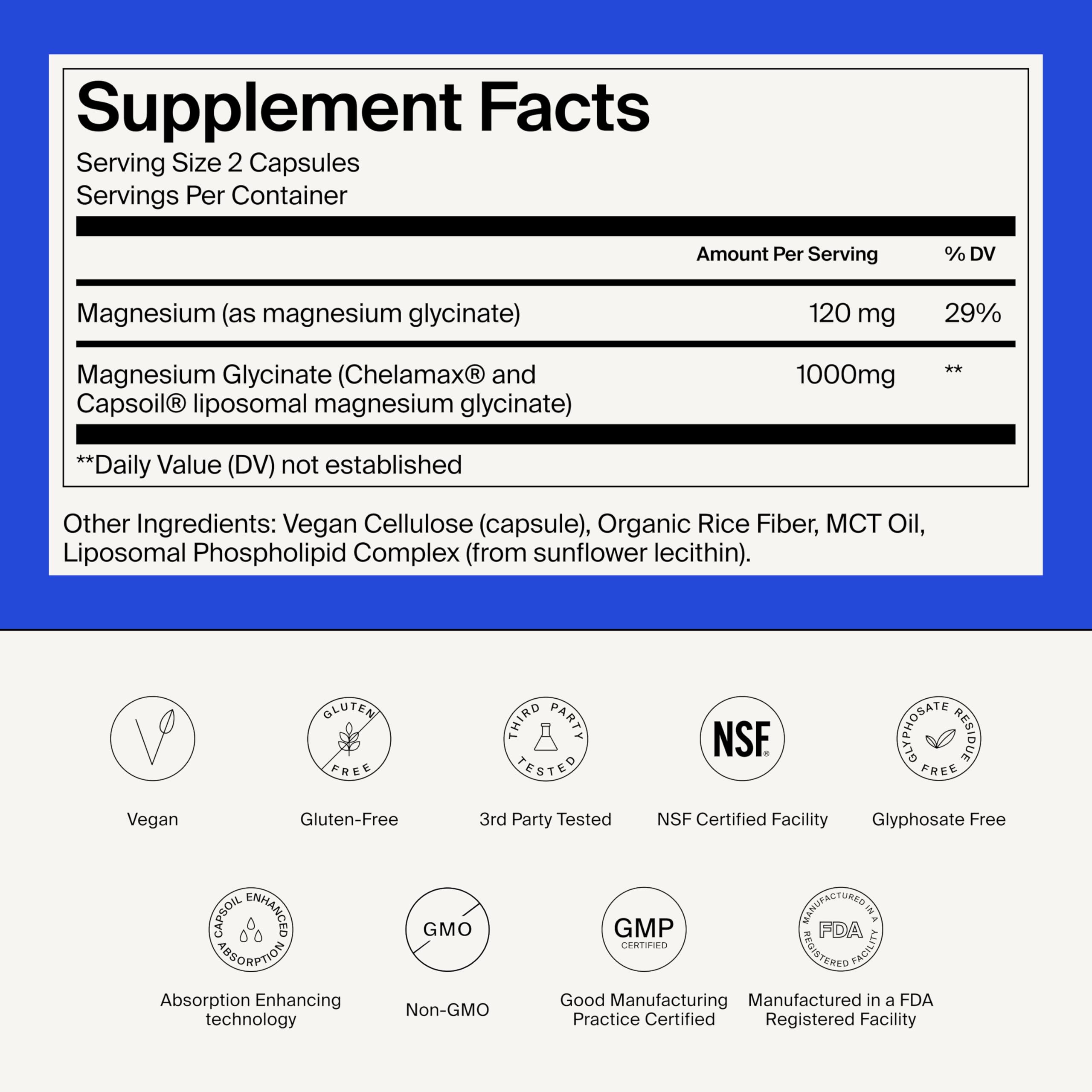Magnesium Glycinate 1000mg - Liposomal Magnesium Bisglycinate for Max Absorption - Extra Strength to Support Body and Mind, Non-Laxative, Vegan, Gluten-Free - 120 Capsules The Absorption Company buy supplements canada