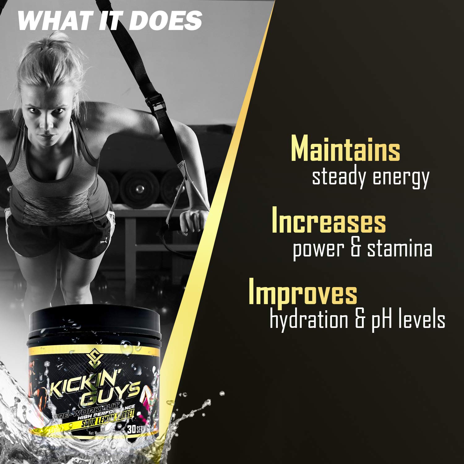 Kickin' Guys Pre Workout Powder Sports Nutrition Supplement - Explode Energy & Performance Yulian Svitolin LLC buy supplements canada