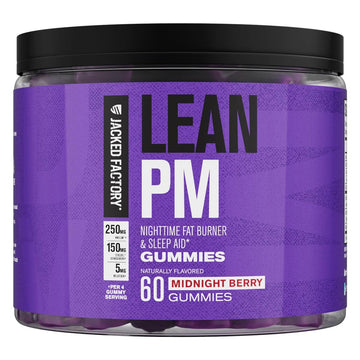 Jacked Factory Lean PM Weight Loss Gummies - Night Time Fat Burner & Appetite Suppressant Sleep Supplement with Melatonin & Ashwagandha Jacked Factory buy supplements canada