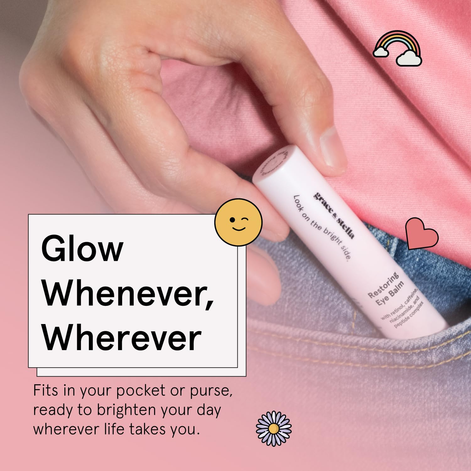grace & stella Under Eye Brightener Balm Stick - Travel Size Toiletries - Retinol & Caffeine Eye Cream grace & stella buy supplements canada