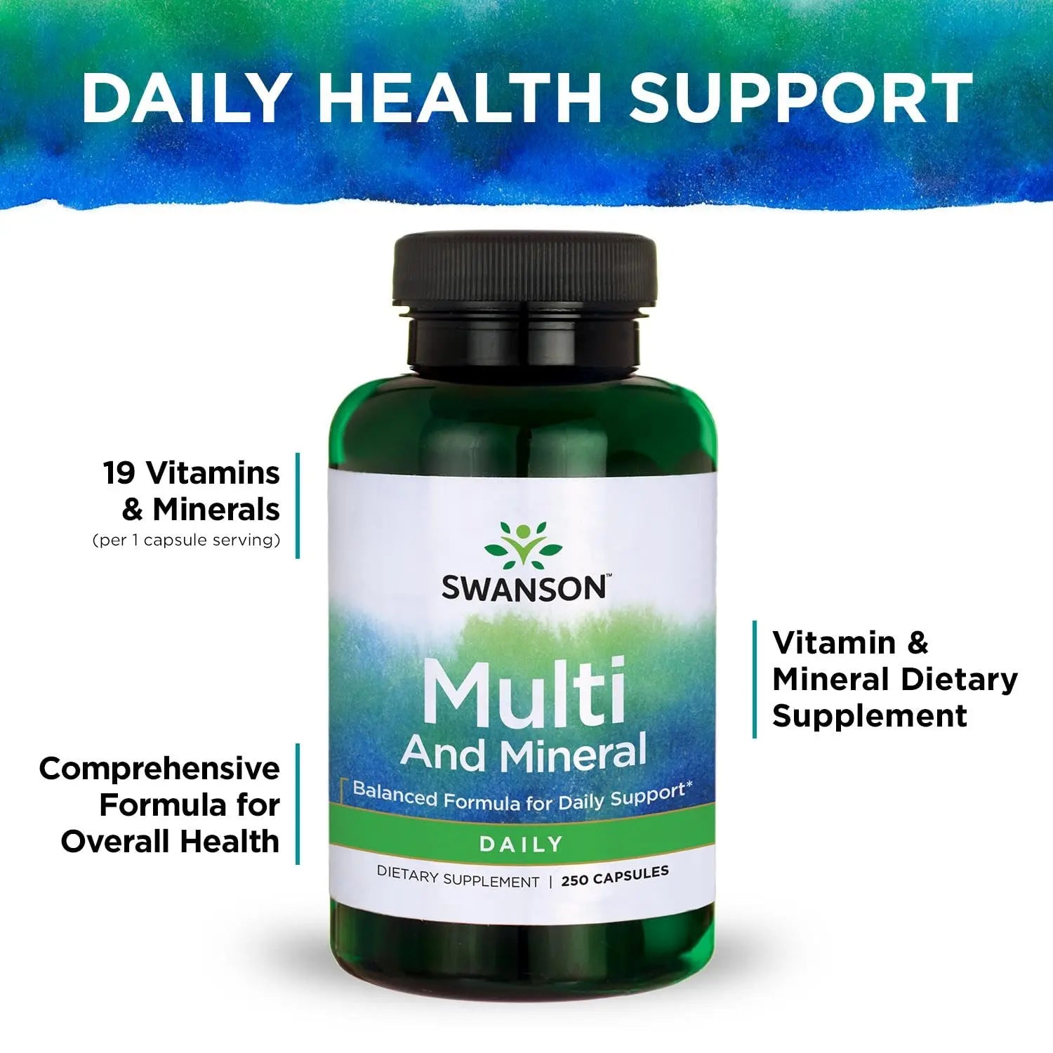 Swanson Multi and Mineral Daily Men's Women's Multivitamin Multimineral Health Supplement 250 Capsules (Caps) Swanson buy supplements canada