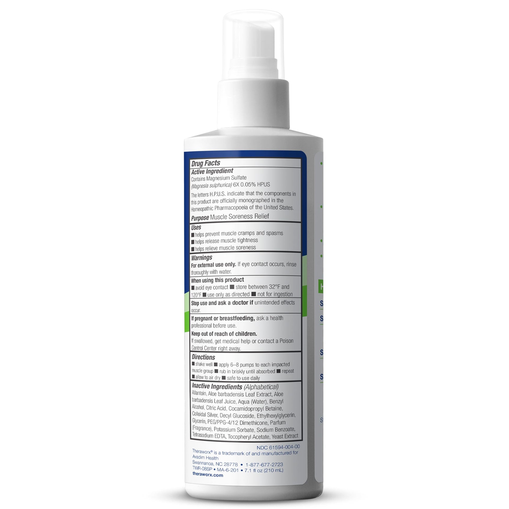 Theraworx Relief for Muscle Cramps Spray Fast-Acting Muscle Spasm, Leg Soreness with Magnesium Sulfate - 7.1 oz - 1 Count Theraworx buy supplements canada