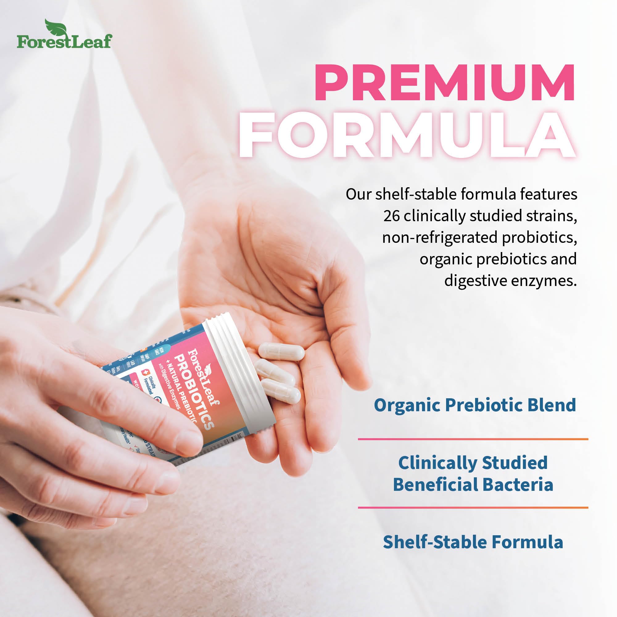 ForestLeaf Womens Probiotic 50 Billion CFU with Organic Prebiotics, Digestive Enzymes ForestLeaf buy supplements canada