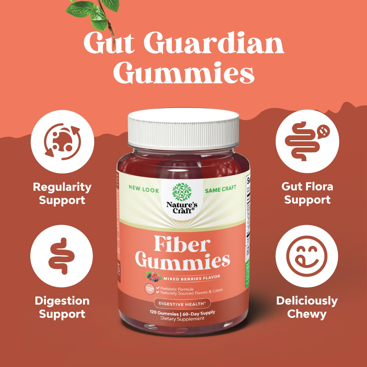 Sugar Free Fiber Gummies for Adults - High Fiber Supplement Gummies Vitamins for Adults Natures Craft buy supplements canada