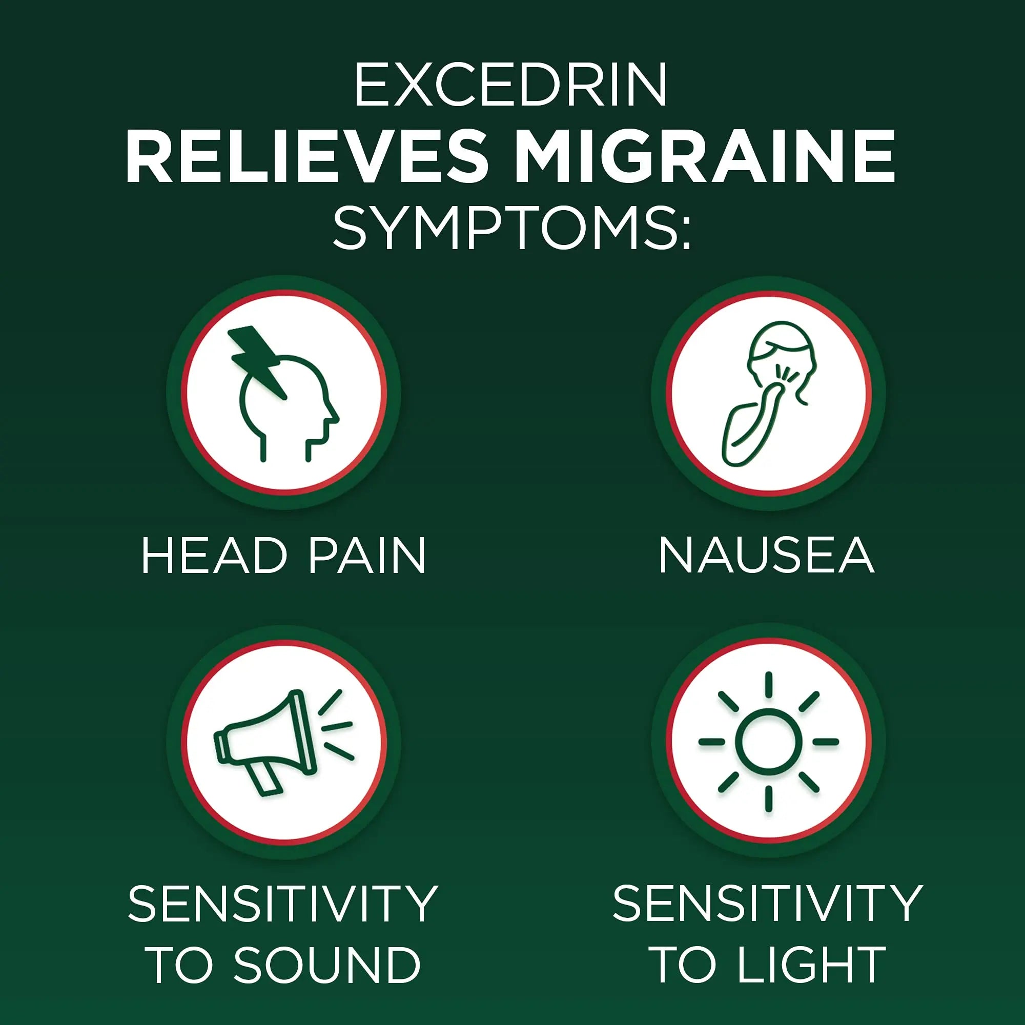 Excedrin Migraine Relief Caplets for Migraine Symptoms, Acetaminophen 250mg, Aspirin 250mg, Caffeine 65mg, Pain Reliever, 24 Count Excedrin buy supplements canada