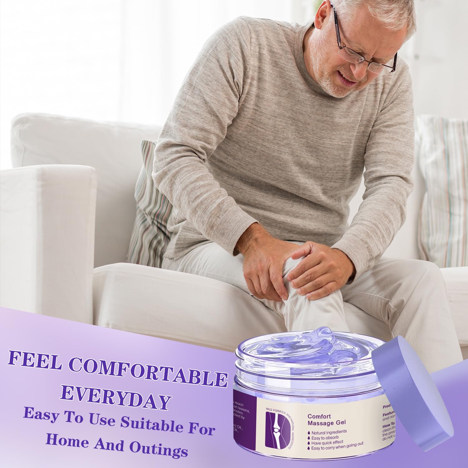 Kresin Joint Comfort Gel, Kresin Joint Comfort Purple Gel, for Neck, Back, Knees, Lumbar, and Feet, Absorb Quickly, 1PC, Purple RATYMON buy supplements canada