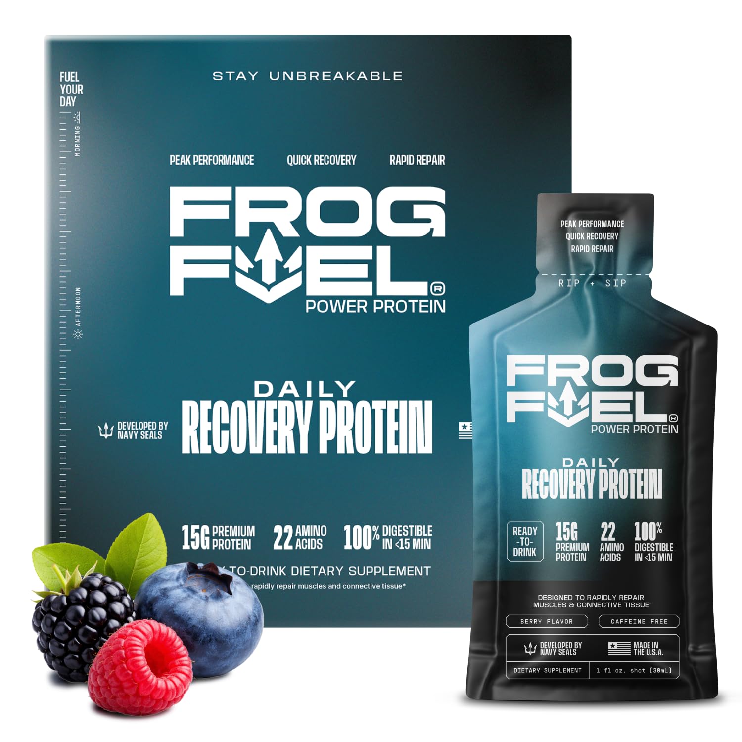 Frog Fuel Power Regular Complete Liquid Protein Shot, 15g, Nano Hydrolyzed & Grass Fed Collagen, Post Workout, Gluten Free, Fat & Sugar Free Frog Fuel buy supplements canada