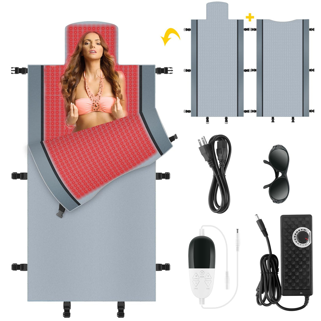 Red Light Therapy for Body - Full Body Red Light Therapy Mat, 71.0x33.31in, 2570Pcs 660nm & 850nm Kaoudt buy supplements canada