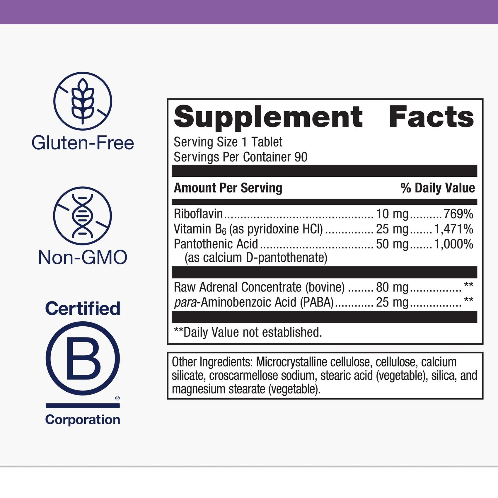 Metagenics Adrenogen - Adrenal Health with Raw Adrenal Concentrate, B Vitamins & PABA Supplement - Supports Hormone Balance, Energy & Nervous System Function* - Non-GMO, Gluten-Free - 90 Tablets Metagenics buy supplements canada