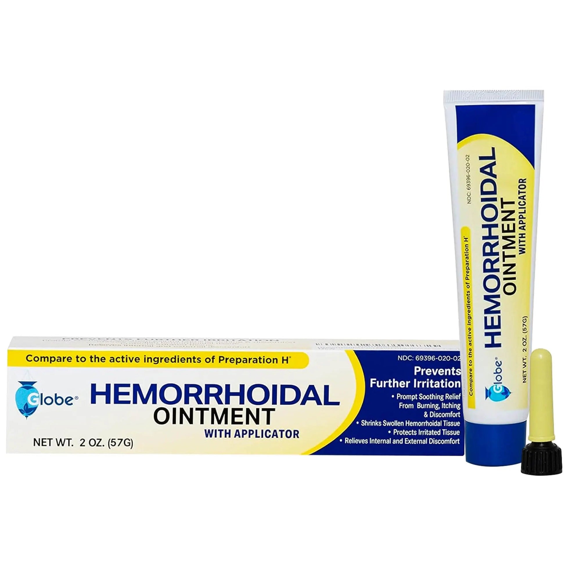 Globe Hemorrhoidal Ointment w/ Applicator, Phenylephrine HCl, Petrolatum Mineral Oil, Maximum Strength Formula for Burning, Discomfort & Itching, 2 oz Hemorrhoidal Ointment buy supplements canada