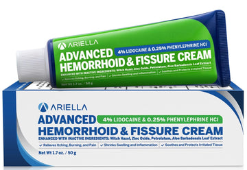 Hemorrhoid Treatment Fissure Lidocaine Cream: Advanced Numbing Ointment with Phenylephrine HCI - Fast Acting Natural Strength Soothing Relief of Pain Swelling Discomfort Itching (1.7 Oz, Witch Hazel) Ariella buy supplements canada