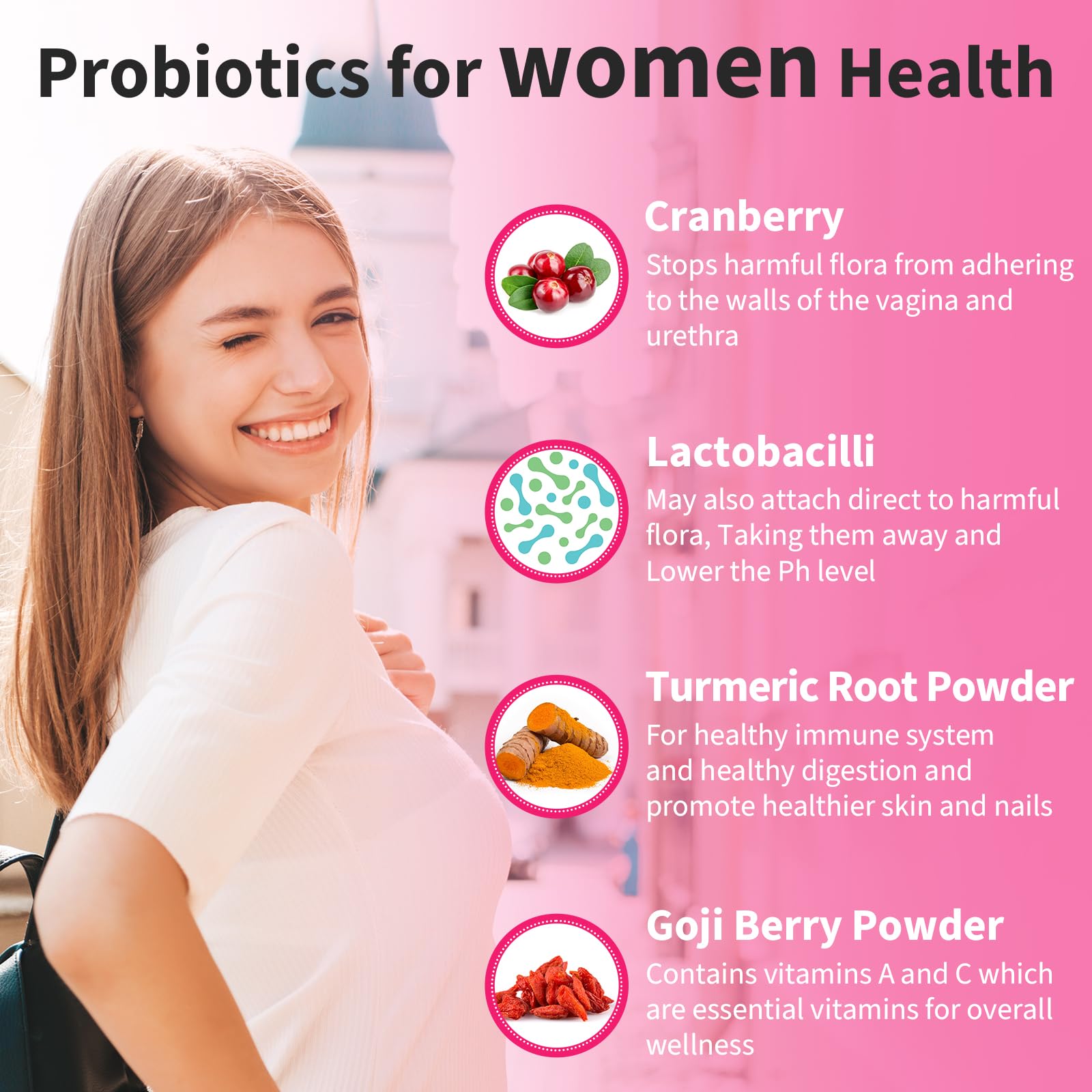 300 Billion CFUs Probiotics for Women,12 Strains Probiotics with Prebiotic Cranberry Heafetine buy supplements canada