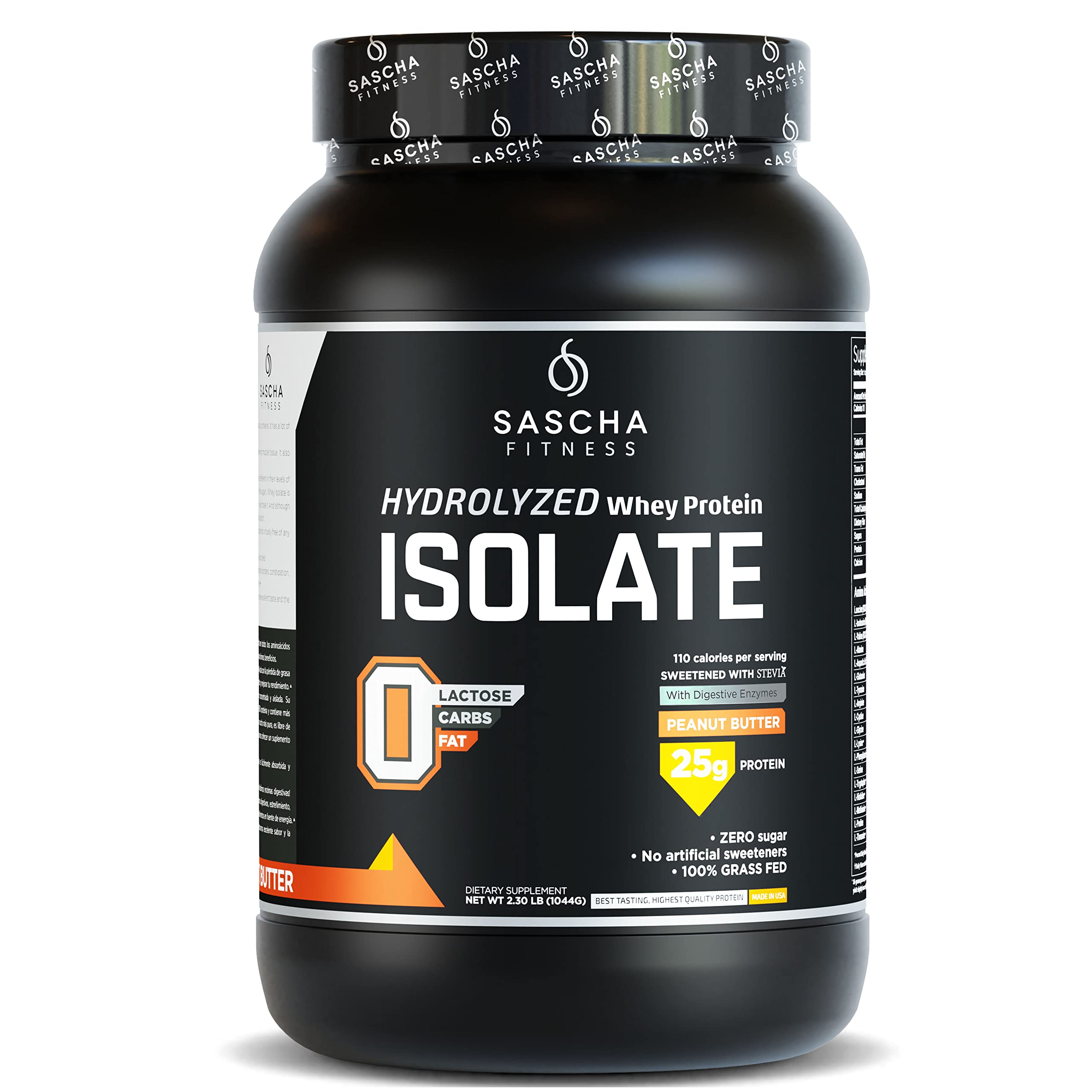 SASCHA FITNESS Hydrolyzed Whey Protein Isolate,100% Grass-Fed ,2.3 Pounds SASCHA FITNESS buy supplements canada