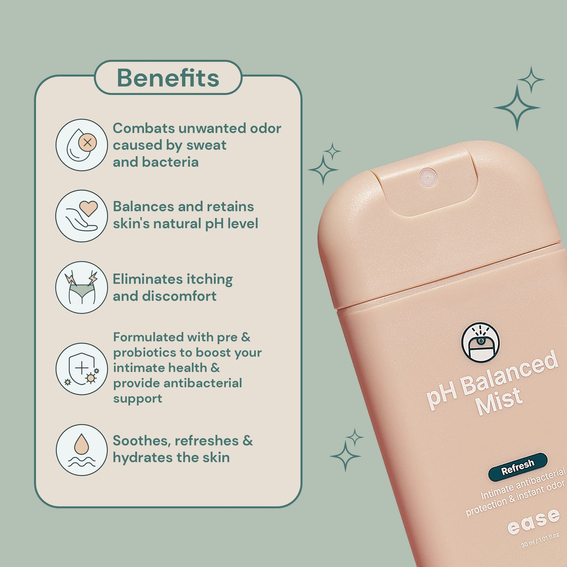 Ease Intimate Soothing pH-Balanced Mist for Feminine Itching and Discomfort Relief Ease buy supplements canada