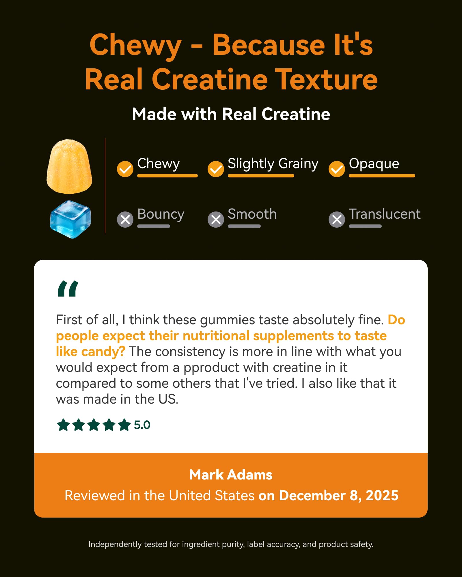 Inner Brightness Creatine Monohydrate Gummies for Men & Women 5000 mg, 3rd Party Tested, Creatine Chews for Muscle Growth, Strength & Energy Support, Sugar Free, Vegan, 120 Count, Mango Passionfruit Inner Brightness buy supplements canada