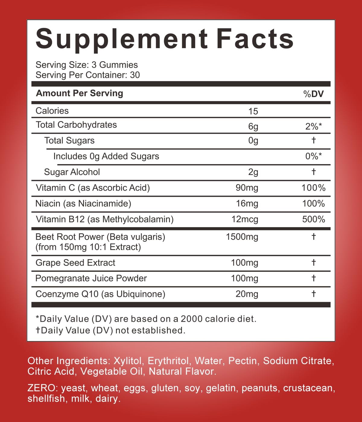 Wiszeen Beet Root Gummies - 60 Servings - Beets Gummies Beet Chews Nitric Oxide Wiszeen buy supplements canada