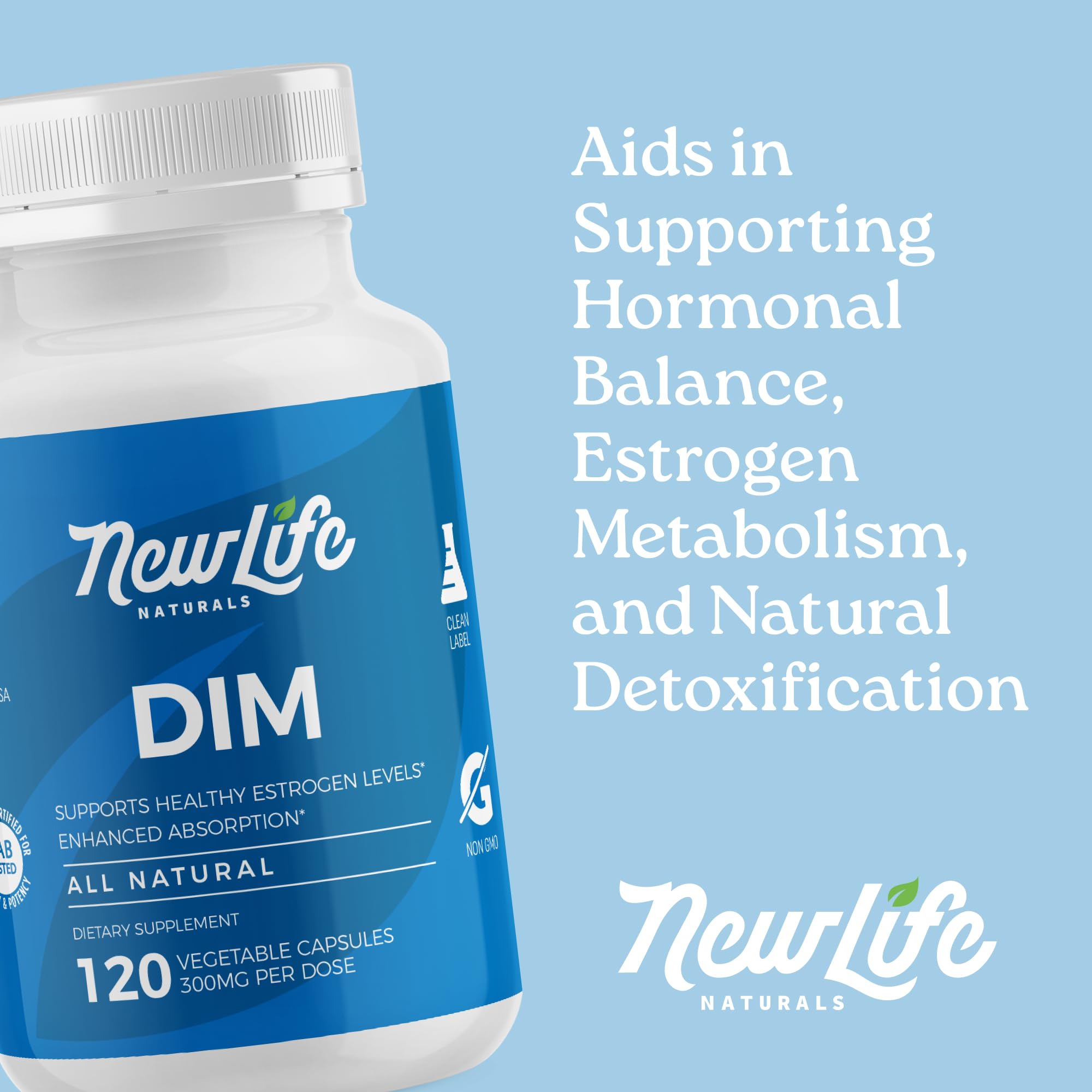 NewLife Naturals DIM Supplement 300mg for Women & Men - Hormonal Acne, Estrogen Balance Pills, Post Menopause Relief | Healthy Estrogen Level | Hormonal Balance - Bioperine | PCOS - 60 Day Supply NewLife Naturals buy supplements canada