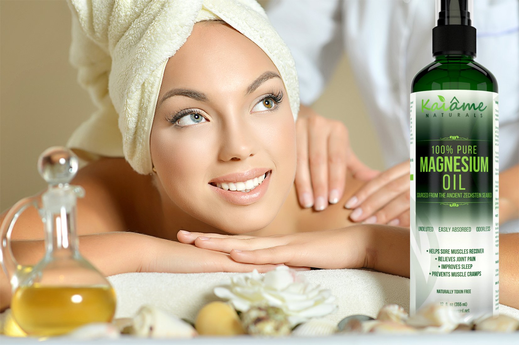 Kaiame Naturals Magnesium Oil Spray, Large 12 oz, Undiluted, Pure and Organic, Sourced from Ancient Zechstein Seabed Kaiame Naturals buy supplements canada