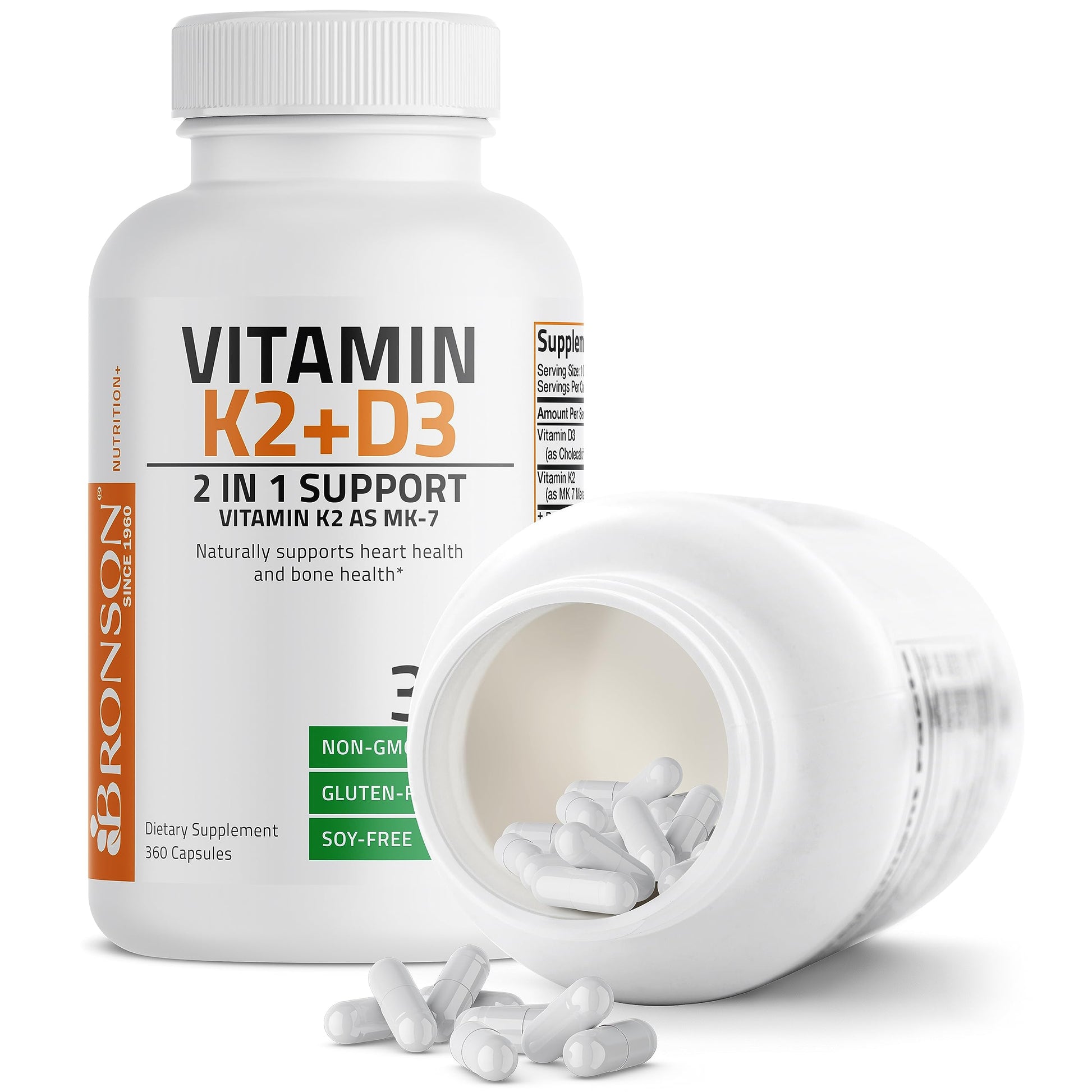 Bronson Vitamin K2 (MK7) with D3 Supplement Non-GMO Formula 5000 IU Vitamin D3 Bronson buy supplements canada