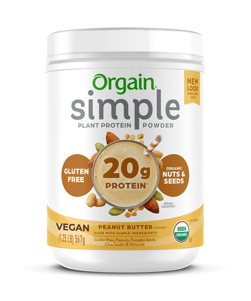 Orgain Organic Simple Vegan Protein Powder, Peanut Butter - 20g Plant Based Protein Orgain buy supplements canada