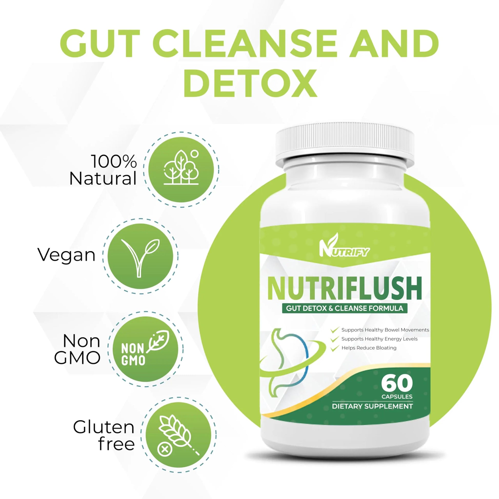 NutriFlush - Powerful Colon Support & Gut Cleanse Formula, High Absorption, GMO Free, Made in USA Generic buy supplements canada
