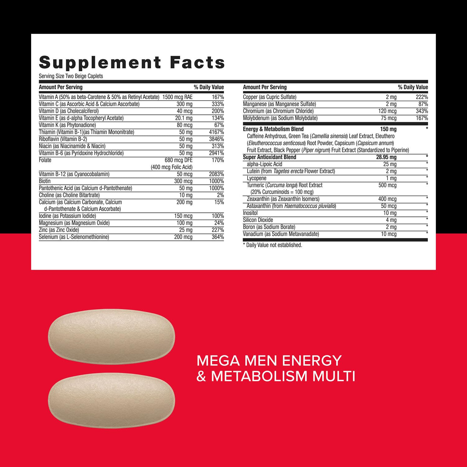 GNC Mega Men Energy and Metabolism Vitapak Program, Convenient, Complete Nutrition, 5 Products in 1 Packet, Calorie Burn, Thermogenic, 300mg Caffeine, 30 Daily Packs GNC buy supplements canada