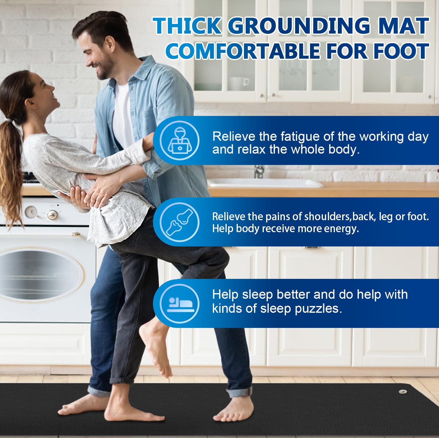 Grounding Mat for Bed, Desk, Floor, Grounding Pad for Better Sleep, Health, Pain Relief, Grounding Mat MEIMING buy supplements canada