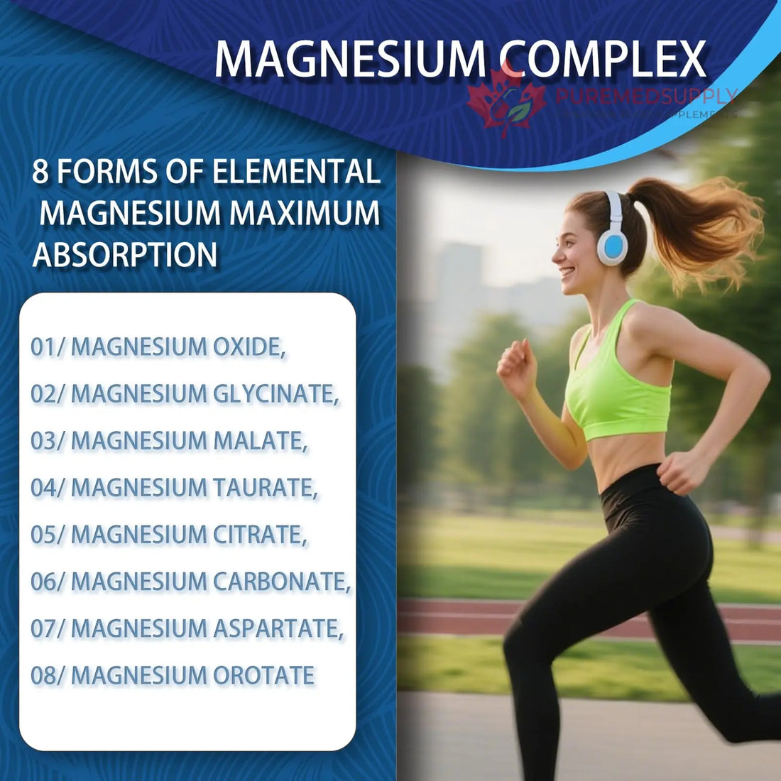 Magnesium Complex 1000mg with 8 Forms – Glycinate, Citrate, Malate, Taurate for Absorption – Supports Bone, Muscle, Energy & Recovery – Vegan, Non-GMO, 90 Capsules (1) alzclipp buy supplements canada