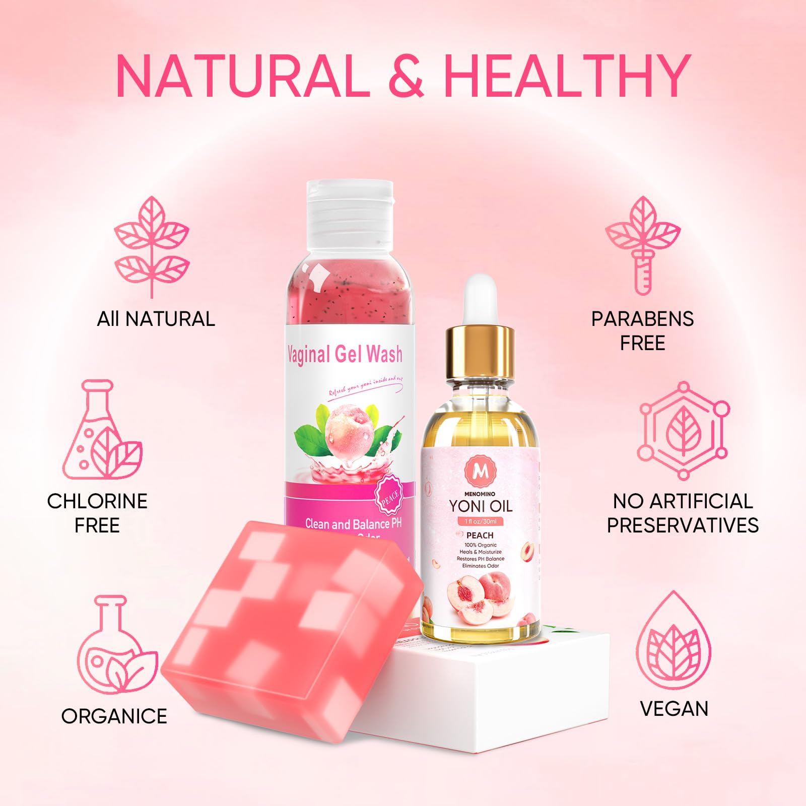 Feminine Wash & Yoni Oil & Yoni Soap Bar Set for Women, 1 Fl.Oz Natural Feminine Oil, Feminine MENOMINO buy supplements canada