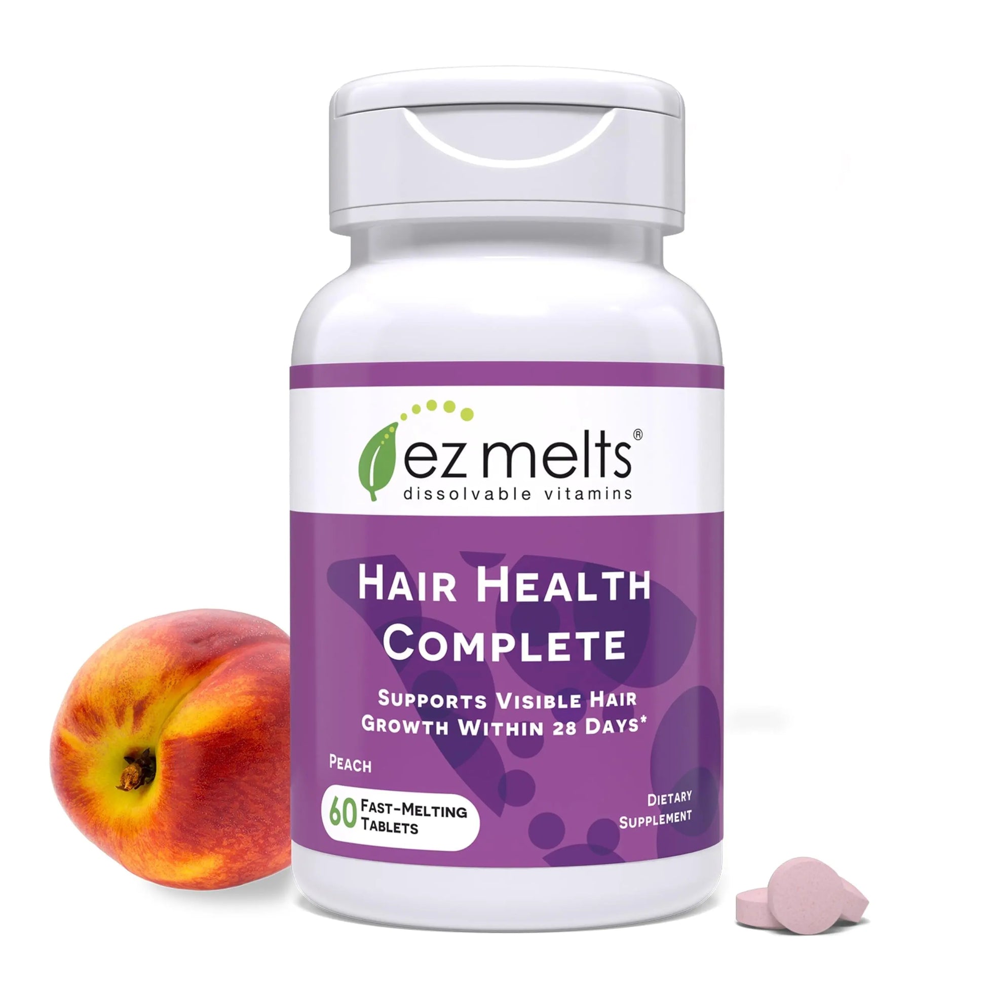 EZ Melts Hair Health Complete - Hair Supplement to Support Strength & Growth - Includes AnaGain Nu, Biotin, Apigenin, Bambo Silica & More - 60 Sublingual Tablets (30 Servings) EZ Melts buy supplements canada