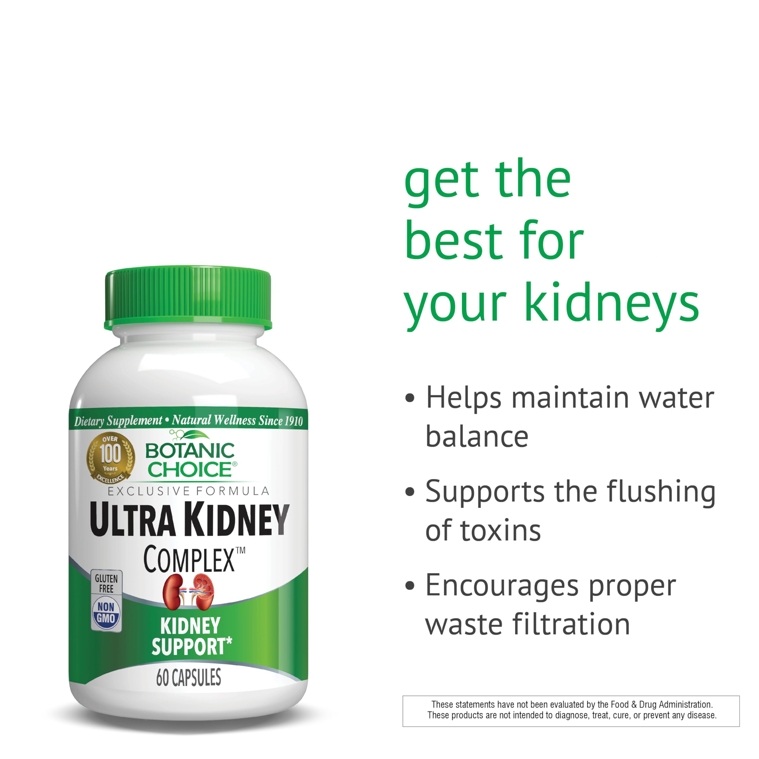 Botanic Choice Ultra Kidney Complex - Optimal Kidney Support with Milk Thistle, Green Tea & More- 60 Capsules Botanic Choice buy supplements canada