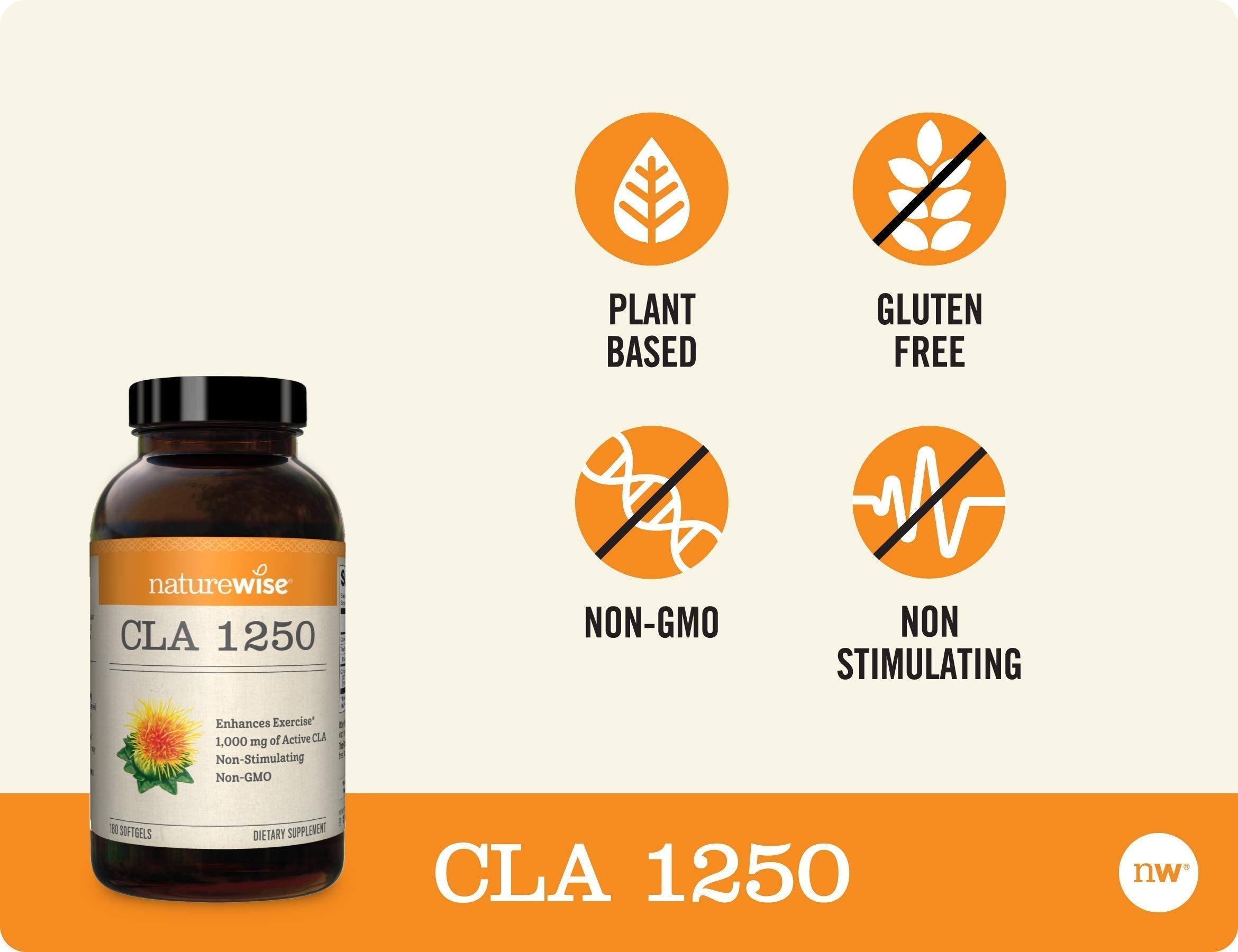 NatureWise CLA 1250 Support Exercise Naturally (2-Month Supply), Support Fitness goals NatureWise buy supplements canada