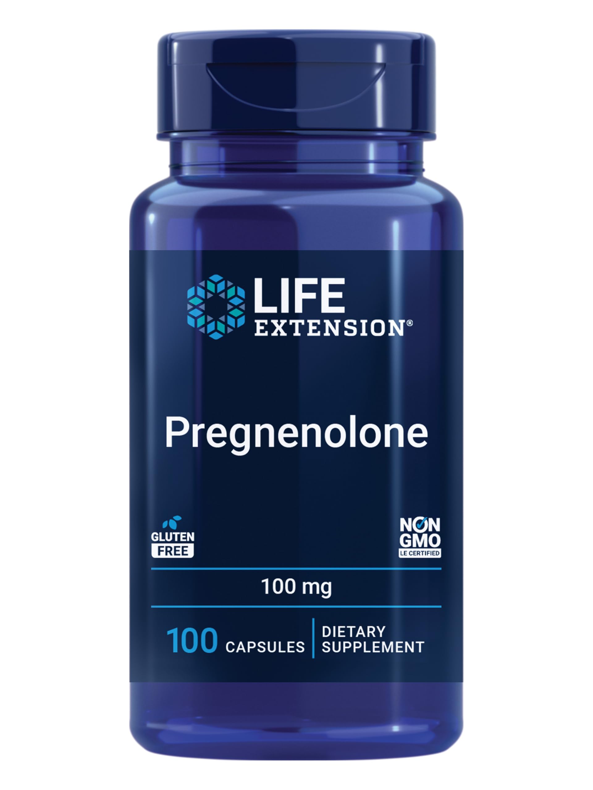 Life Extension Pregnenolone - Hormone Balance Supplement for Healthy Hormone Levels, 100 mg - Hormone Balance, Memory, Focus, Cognitive Health - Gluten-Free, Non-GMO, 100 Capsules Life Extension buy supplements canada