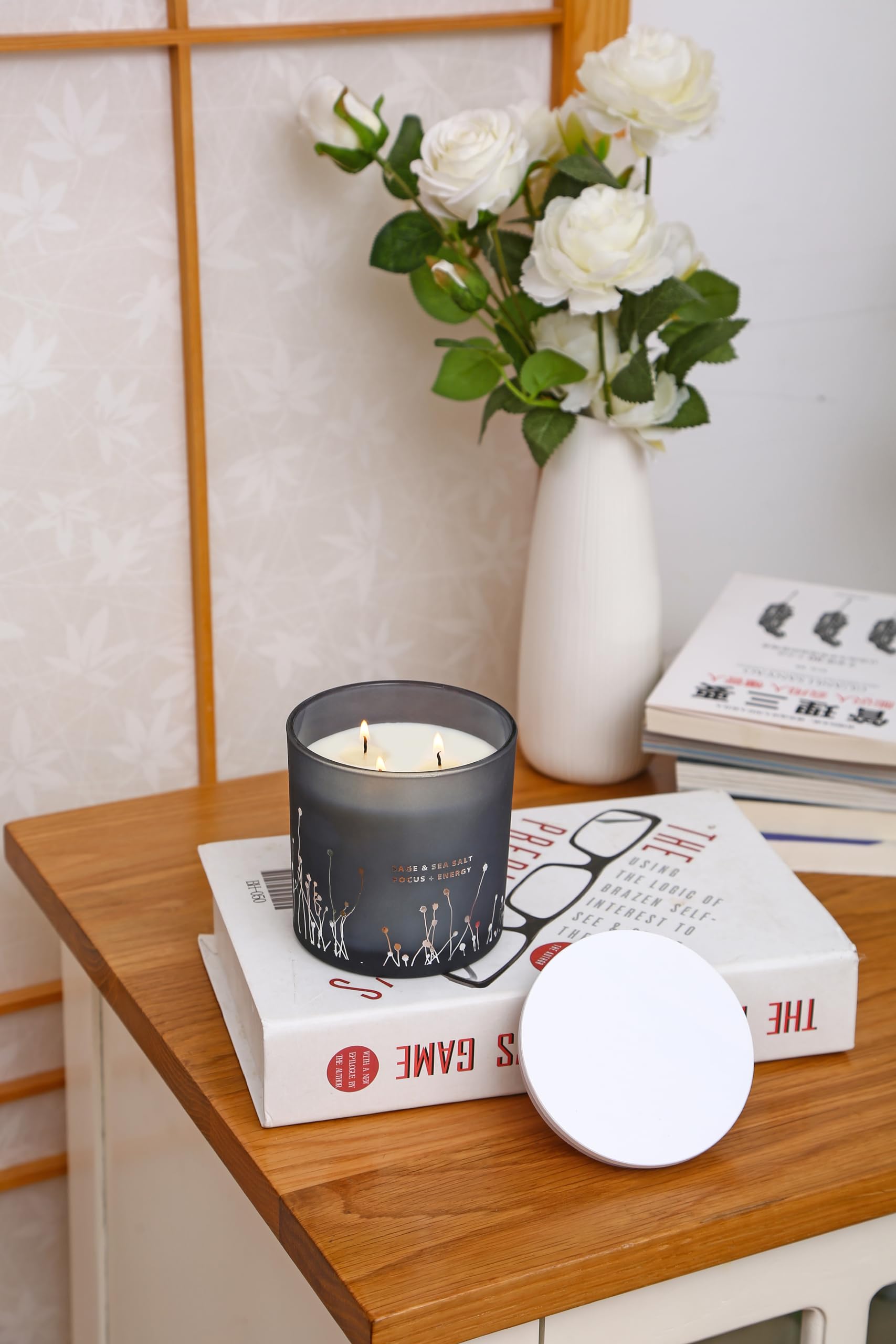 White Sage Sea Salt 3 Wick Candle 14.5 oz | Sage Candles for Cleansing House | Large Soy Candles GIFTAWAY buy supplements canada