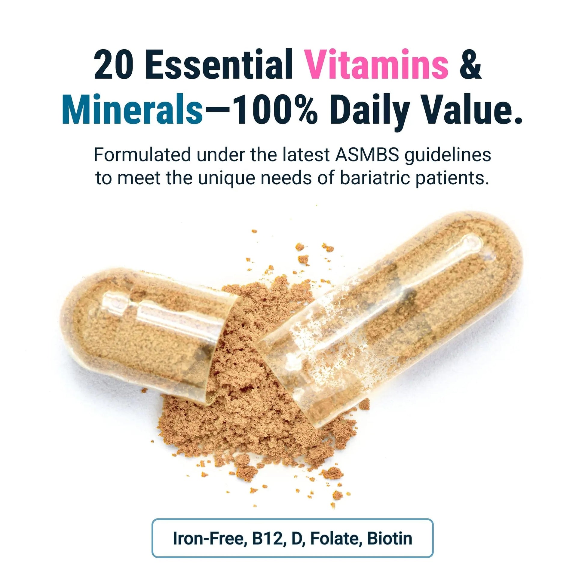 BariatricPal Multivitamin ONE 1 per Day! Bariatric Multivitamin Capsule Iron Free | Easy to Swallow Capsule | BariatricPal buy supplements canada