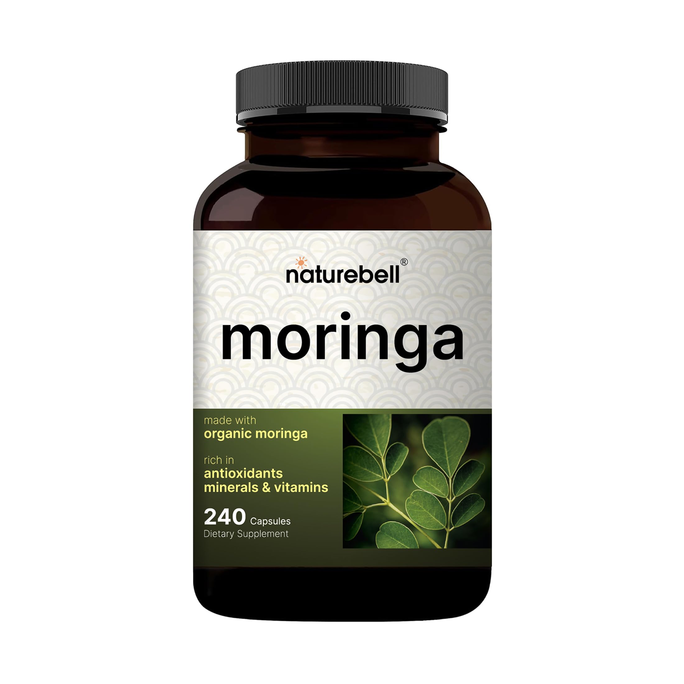 NatureBell Moringa - 240 Capsules - Organic Moringa for Immune, Energy & Skin Health Support - Green Superfood Properties NatureBell buy supplements canada