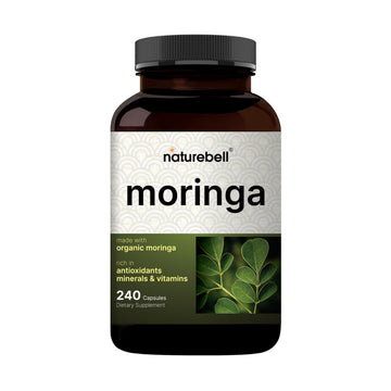 NatureBell Moringa - 240 Capsules - Organic Moringa for Immune, Energy & Skin Health Support - Green Superfood Properties NatureBell buy supplements canada