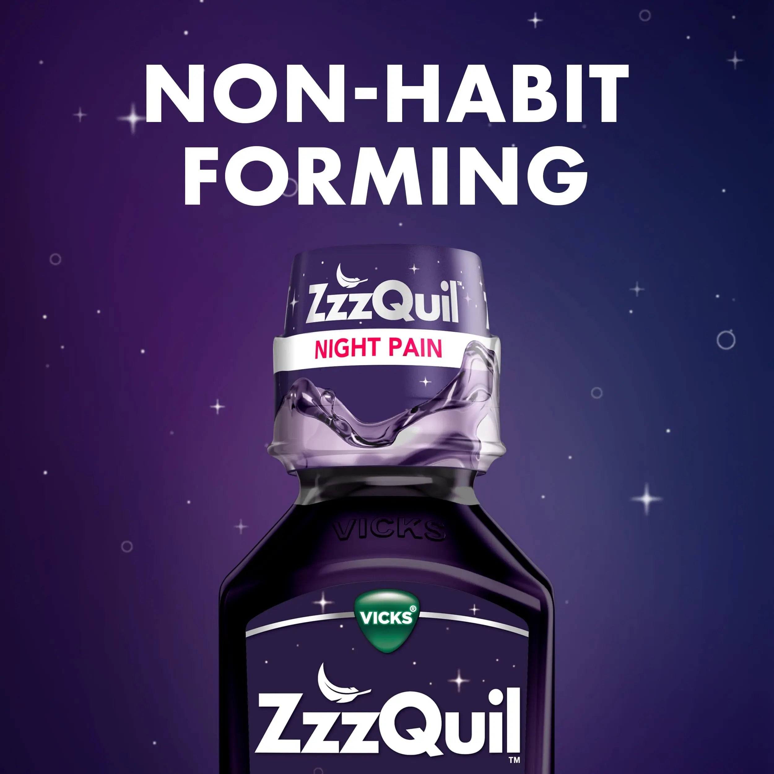 ZzzQuil Liquid, Max Strength Pain Reliever, Nighttime Sleep Aid Liquid, Acetaminophen 1000mg, Diphenhydramine 50mg HCI, Non-Habit Forming, Midnight Berry Flavored, 2 Pack, 24 FL OZ ZzzQuil buy supplements canada