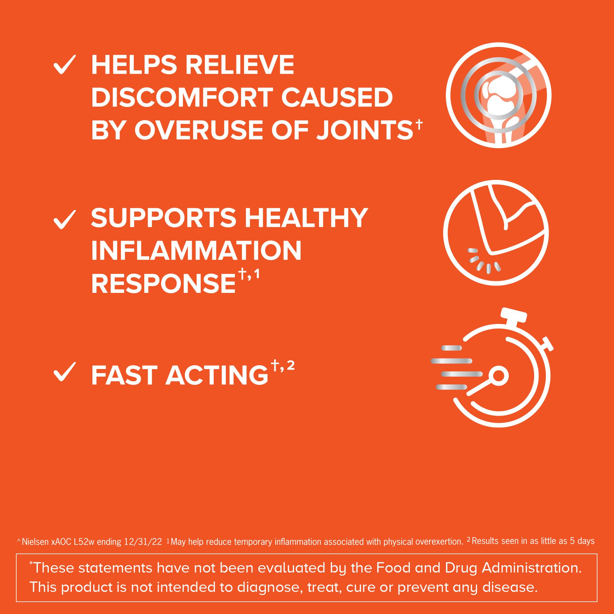 Qunol 5-in-1 Joint Support Supplement, Fast Acting, One Pill Dose, Support Healthy Inflammation Response & Discomfort Caused by Overuse of Joints, Alternative to Glucosamine Chondroitin MSM, 45 Count Qunol buy supplements canada