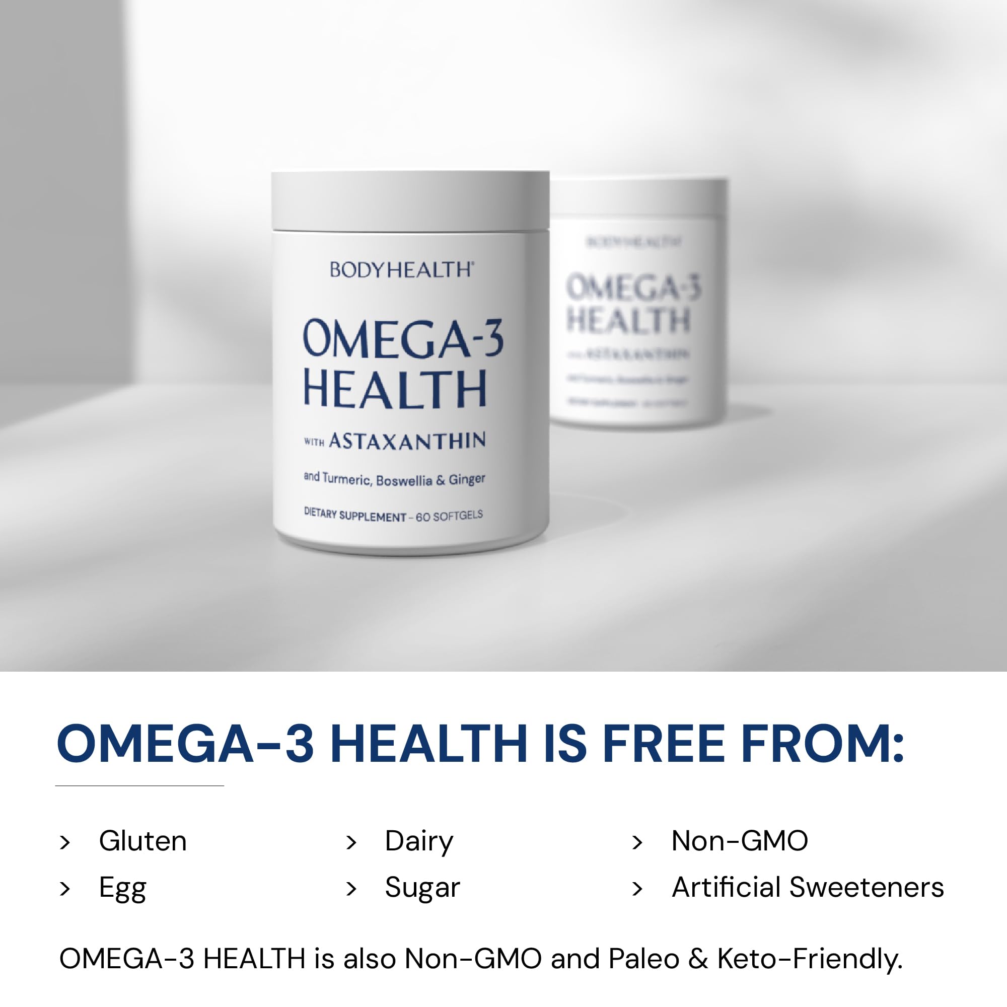 BodyHealth Omega 3 Health, Fish Oil Supplement for Women and Men, Heart and Brain Health, Fish Oil Pills, Fatty Acid Supplements, Omega 3 Vitamins - 60 Soft Gels BodyHealth buy supplements canada