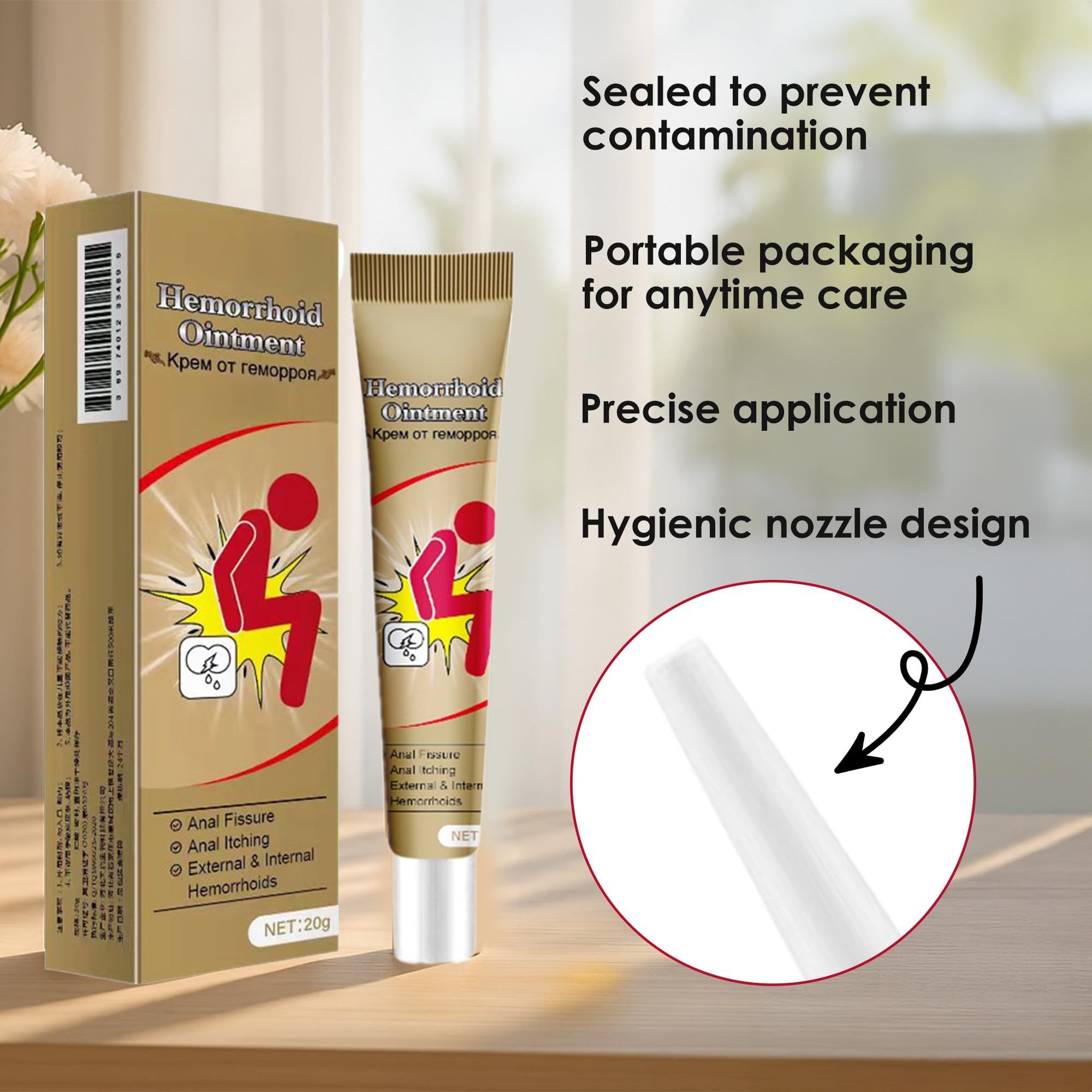 Hemorrhoid Cream, Herbal Hemorrhoid Ointment, Natural Itching & Burning Relief Hemorrhoidal Cream, External Discomfort Support for Men Women 20g Generic buy supplements canada
