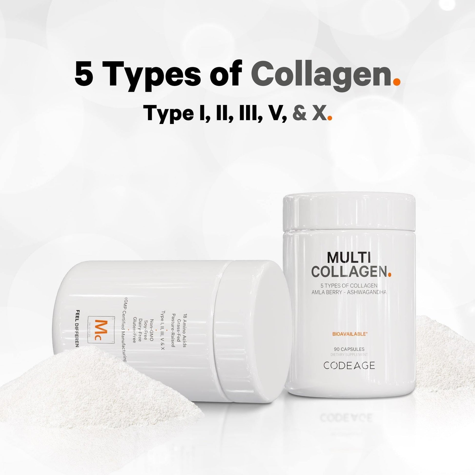 Codeage Multi Collagen Protein Capsules & Probiotics for Women Bundle | Multi Collagen Pills, Collagen Types I, II, II, V & X, 90 Count | Prebiotics & Probiotics for Women - Soy & Dairy Free, 60 Count Codeage buy supplements canada