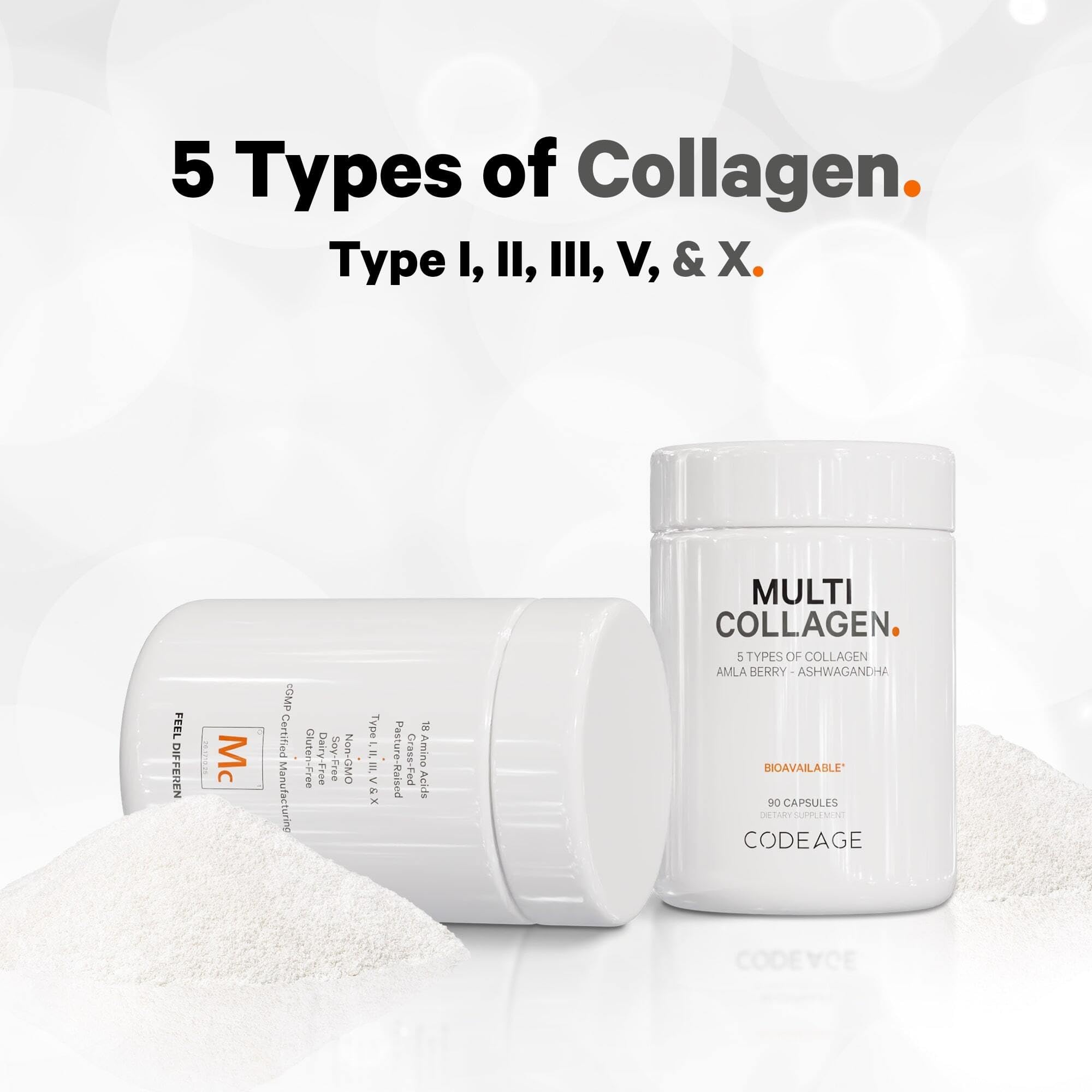 Codeage Multi Collagen Protein Capsules & Probiotics for Women Bundle | Multi Collagen Pills, Collagen Types I, II, II, V & X, 90 Count | Prebiotics & Probiotics for Women - Soy & Dairy Free, 60 Count Codeage buy supplements canada