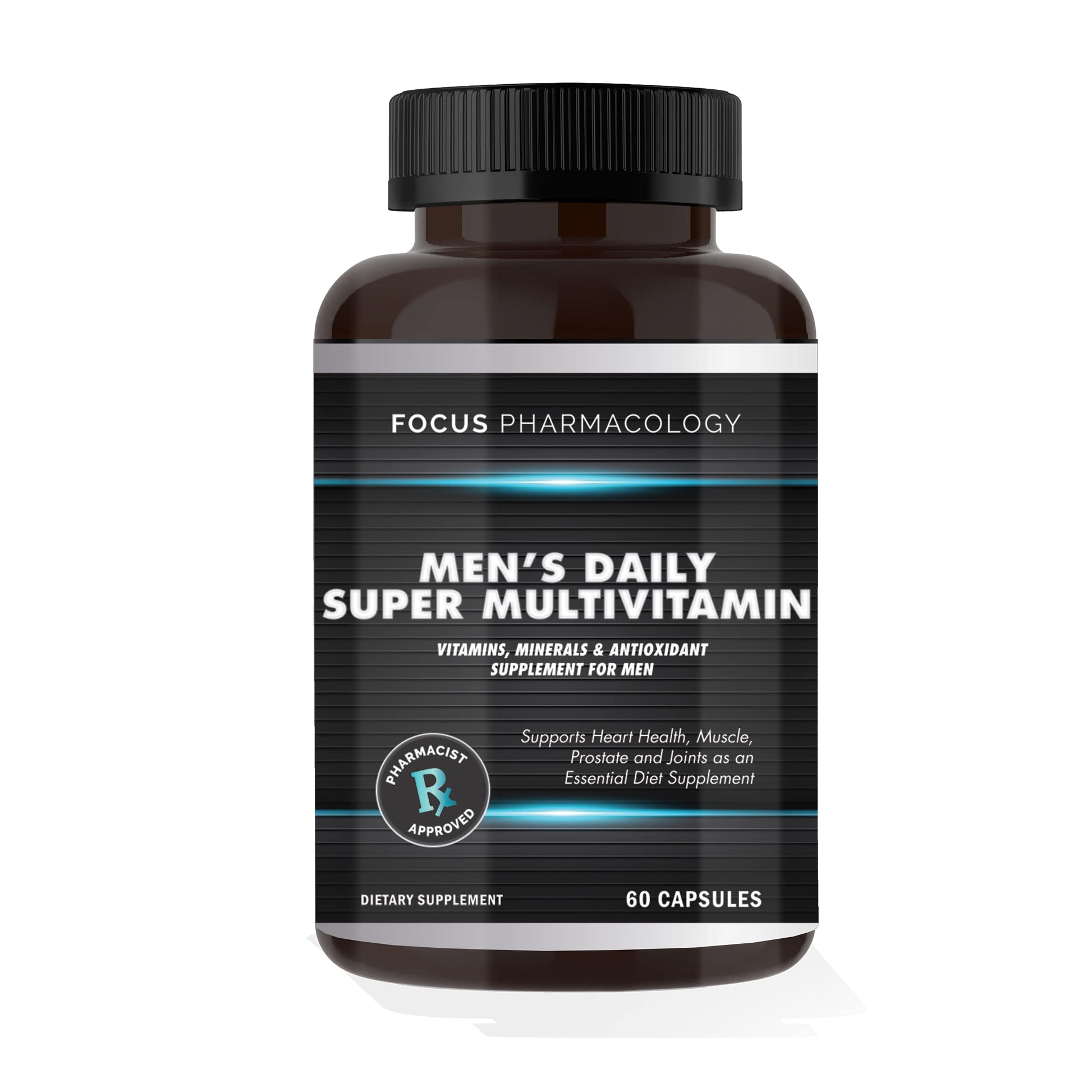 Focus Pharmacology Men's Daily Super Multi-Vitamin for Men - 60 Ct Blend of Vitamins, Minerals, Plus Herbs for Prostate Health and General Energy/Focus Focus Pharmacology buy supplements canada