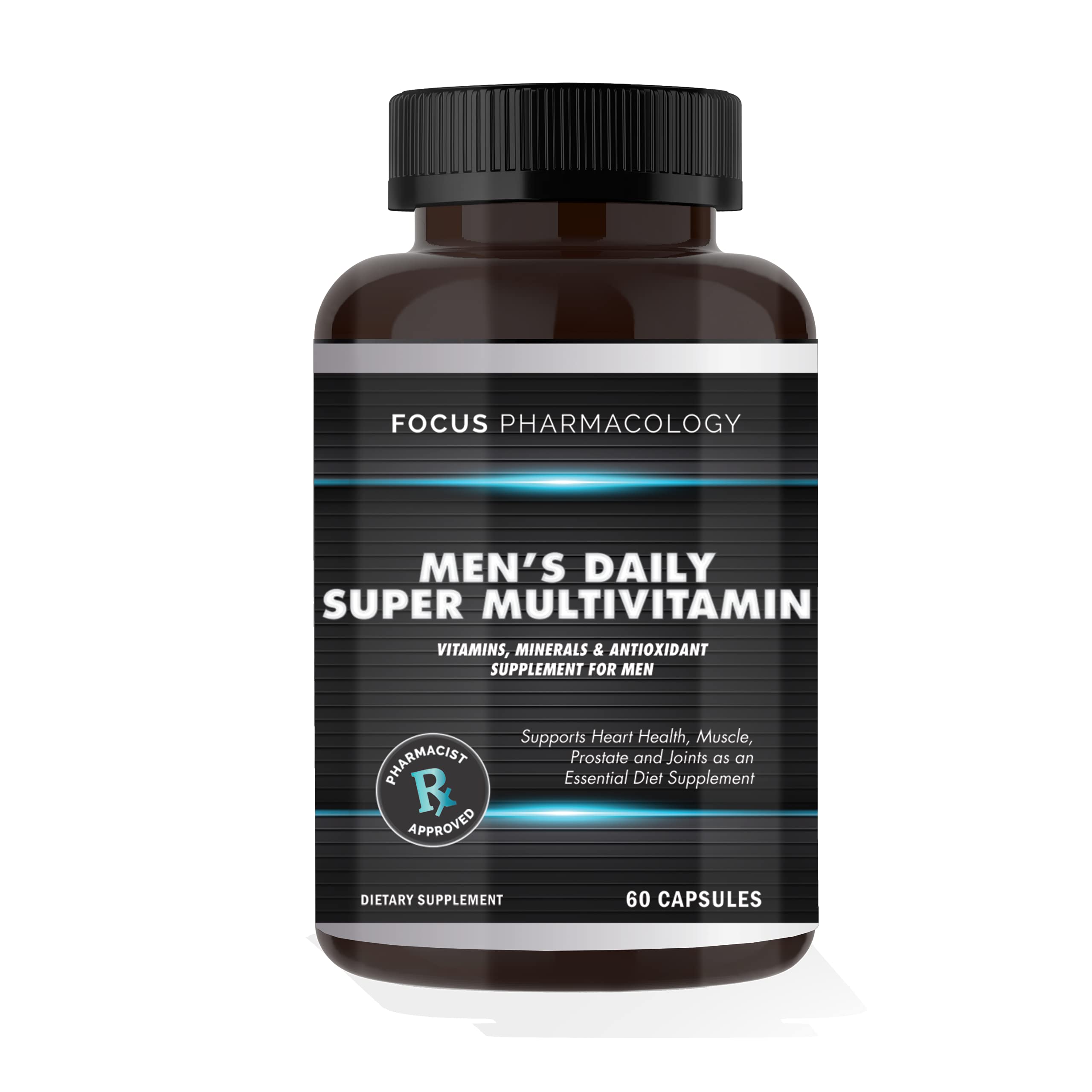 Focus Pharmacology Men's Daily Super Multi-Vitamin for Men - 60 Ct Blend of Vitamins, Minerals, Plus Herbs for Prostate Health and General Energy/Focus Focus Pharmacology buy supplements canada