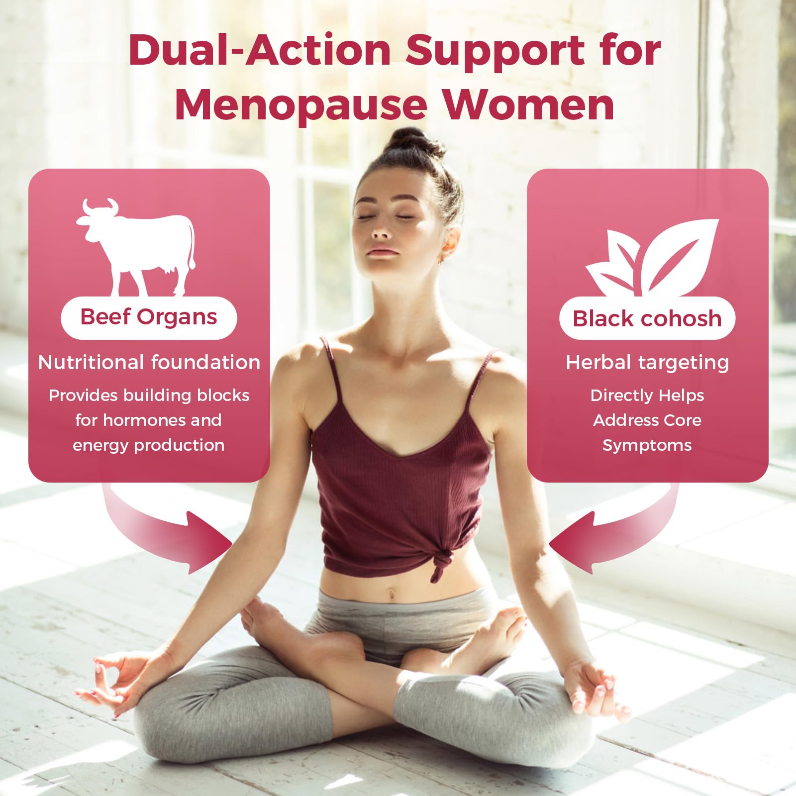 GREENPEOPLE Menopause Supplements for Women Gummies - 16-in-1 Dual Action Menopause Relief W/Black Cohosh, Vitex, Beef Organs for Hormone Balance, Hot Flashes, Night Sweats & Mood, Sugar-Free 60 CT GREENPEOPLE buy supplements canada