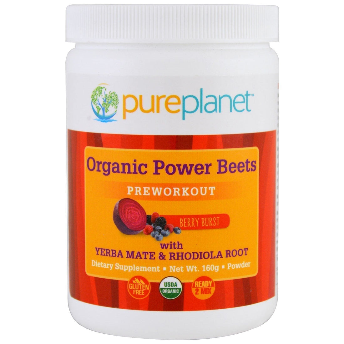 Pure Planet Organic Power Beets Preworkout Berry Burst 160 g PURE PLANET buy supplements canada